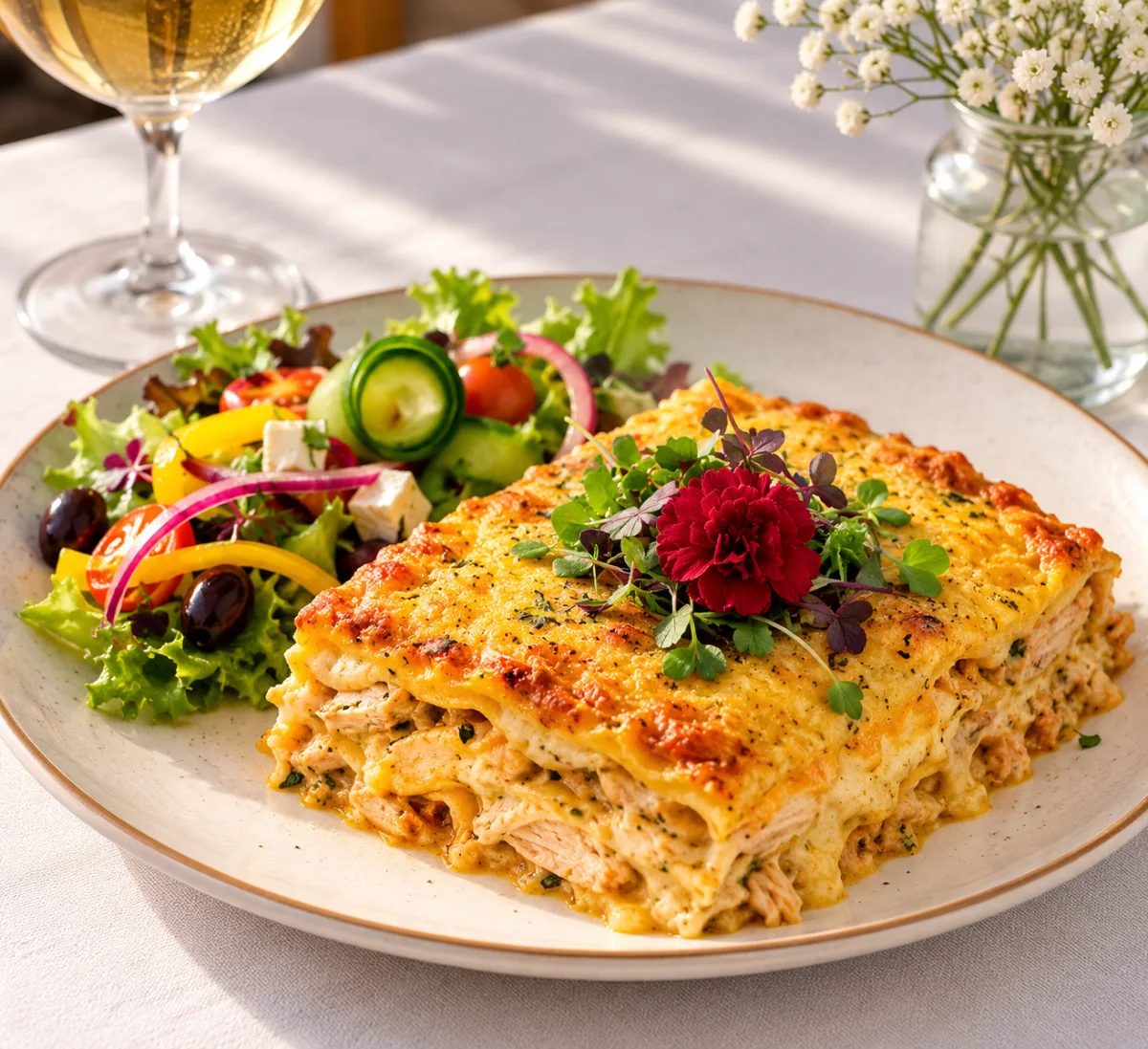 Creamy Chicken Lasagne 